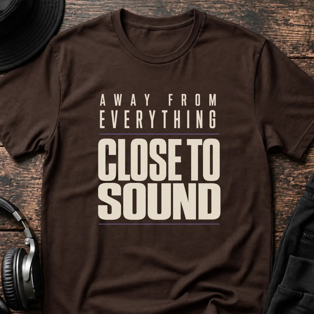 Close To Sound Rave T-Shirt flat lay by QUASIKERN