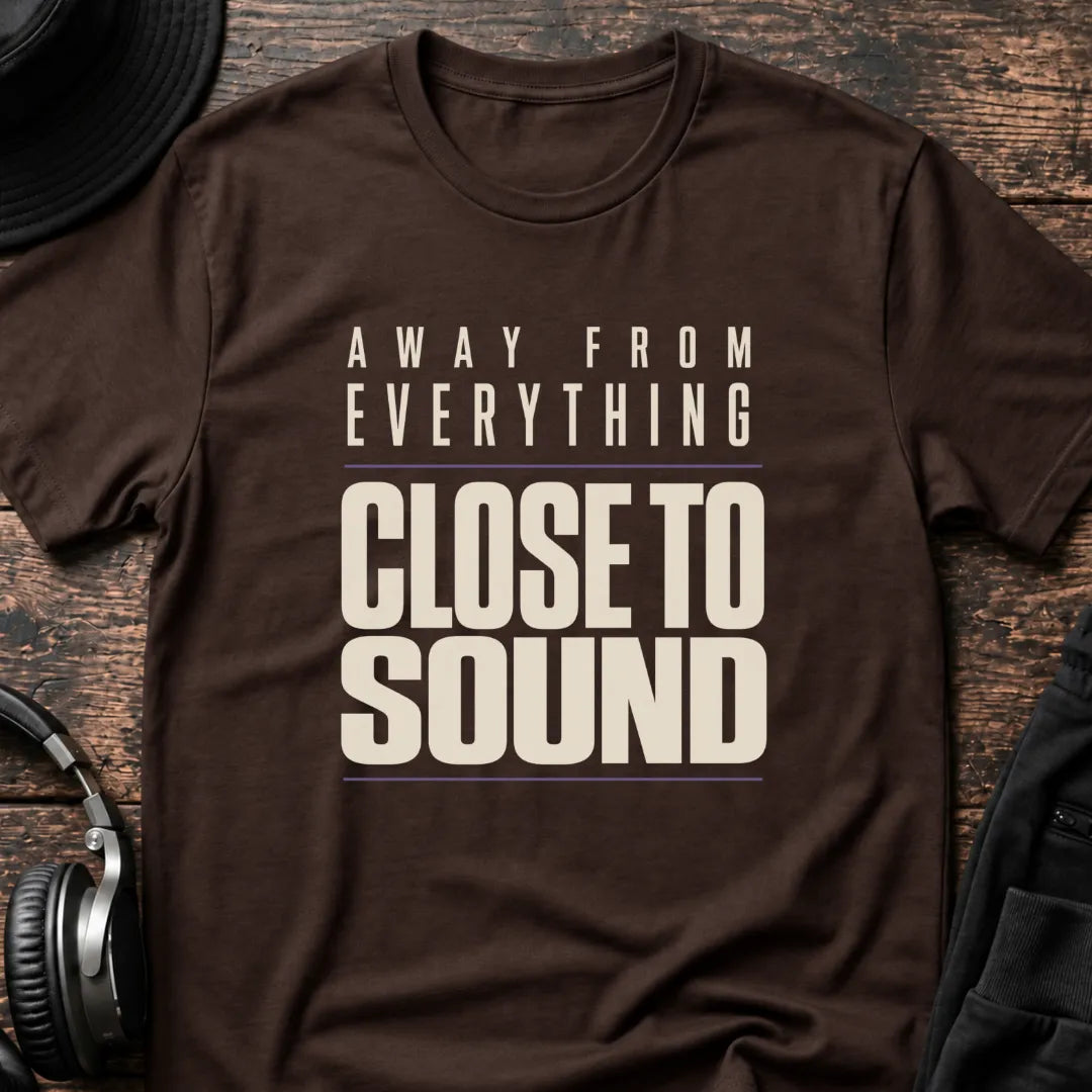 Close To Sound Rave T-Shirt flat lay by QUASIKERN