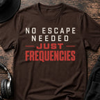 Just Frequencies DnB T-Shirt flat lay by QUASIKERN