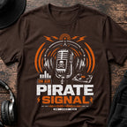 Pirate Signal DnB T-Shirt flat lay by QUASIKERN