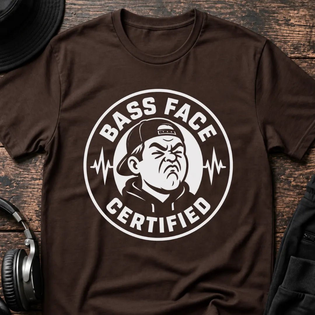 Bass Face Certified DnB T-Shirt flat lay by QUASIKERN