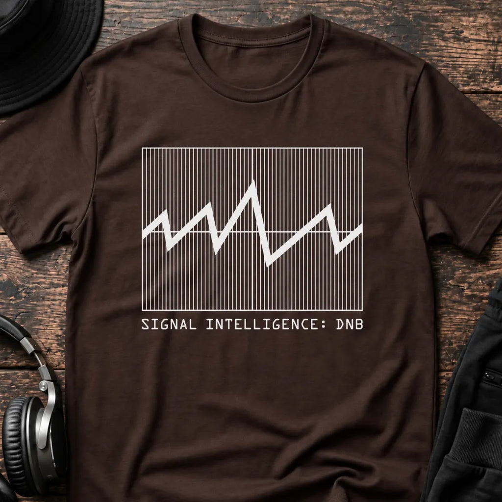 Signal Intelligence DnB T-Shirt flat lay by QUASIKERN