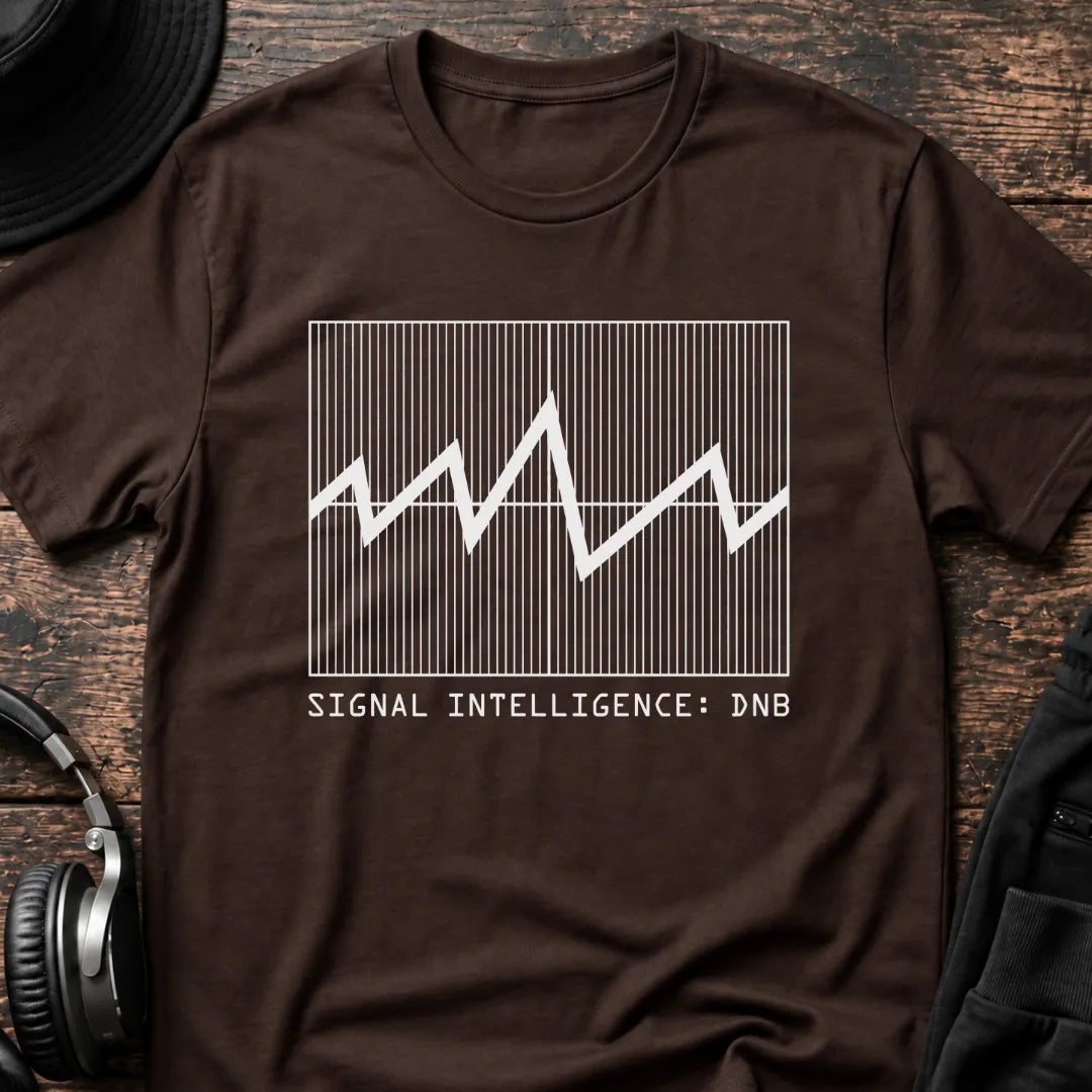Signal Intelligence DnB T-Shirt flat lay by QUASIKERN