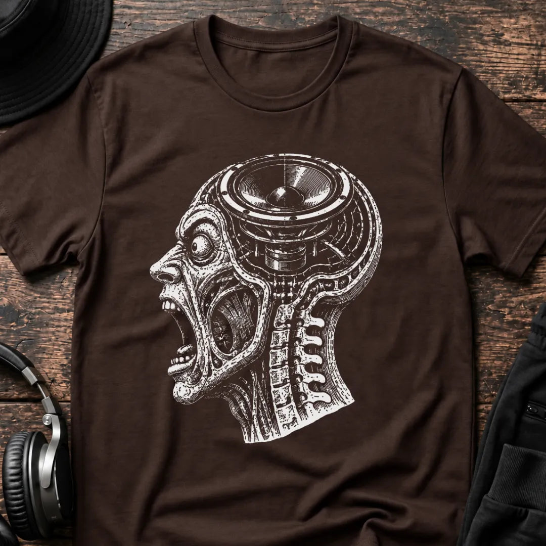 Bass Head DnB T-Shirt flat lay by QUASIKERN