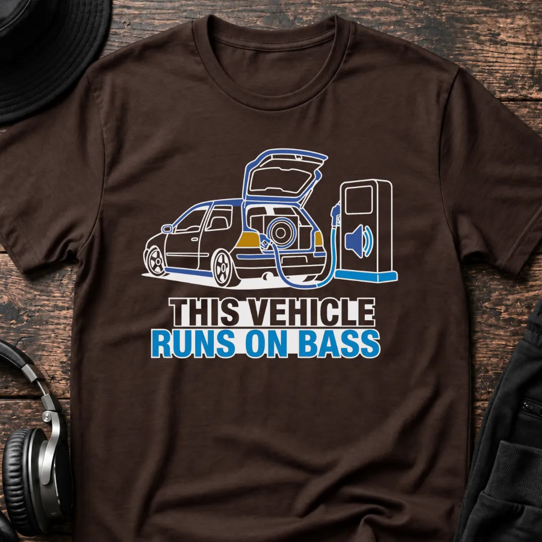 Runs on Bass DnB T-Shirt flat lay by QUASIKERN