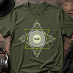Frequency Vision Rave T-Shirt flat lay by QUASIKERN