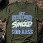 Synced Heartbeat DnB T-Shirt flat lay by QUASIKERN