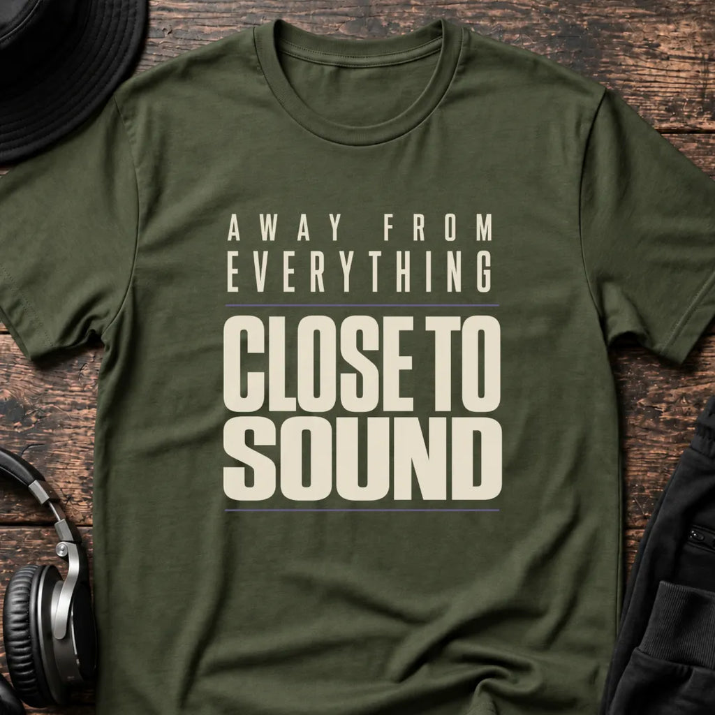 Close To Sound Rave T-Shirt flat lay by QUASIKERN