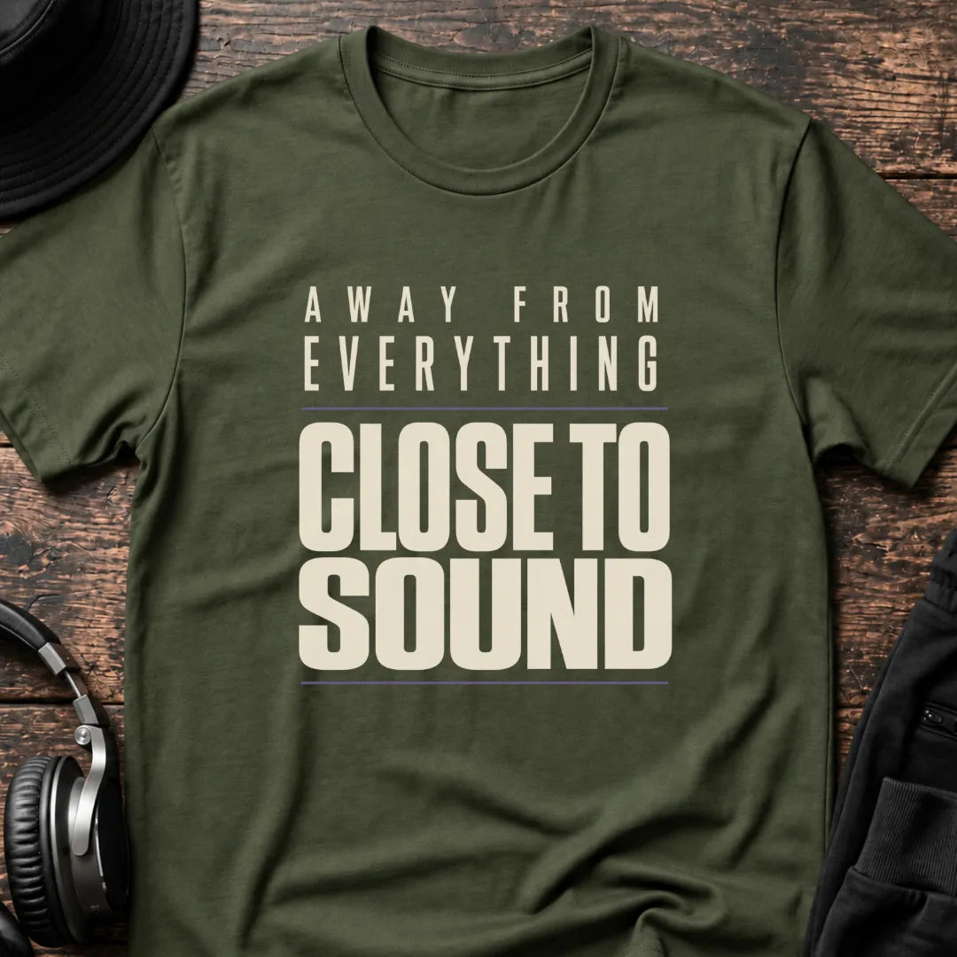 Close To Sound Rave T-Shirt flat lay by QUASIKERN