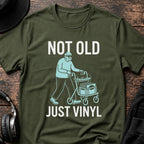 Not Old Just Vinyl DnB T-Shirt flat lay by QUASIKERN
