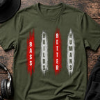 Bass Builds Better Humans Ed. 3 DnB T-Shirt flat lay by QUASIKERN