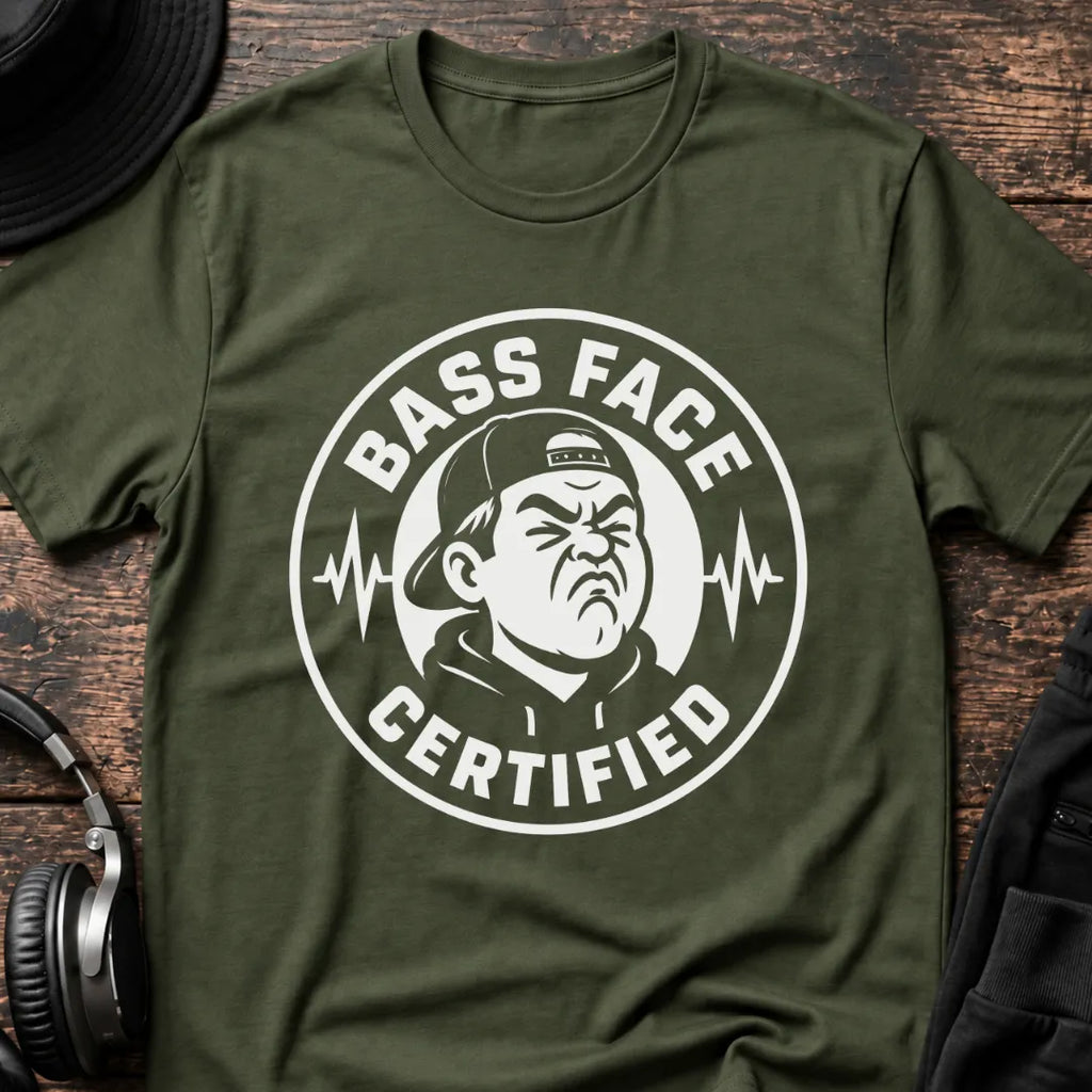 Bass Face Certified DnB T-Shirt flat lay by QUASIKERN