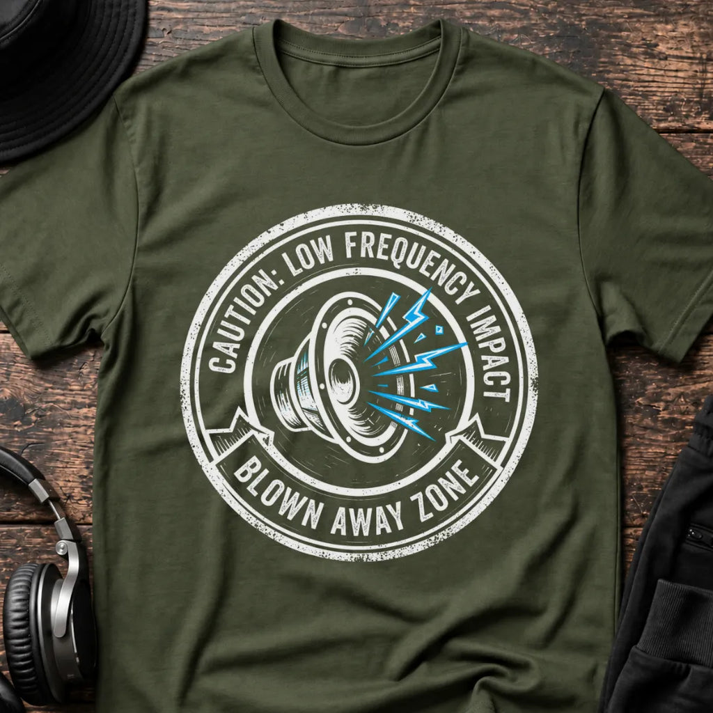 Blown Away Zone DnB T-Shirt flat lay by QUASIKERN