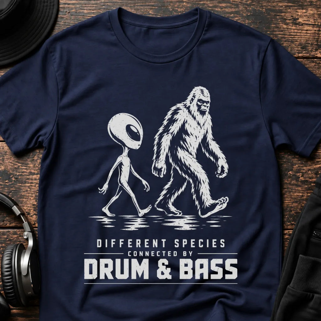Different Species Connected by DnB T-Shirt flat lay by QUASIKERN