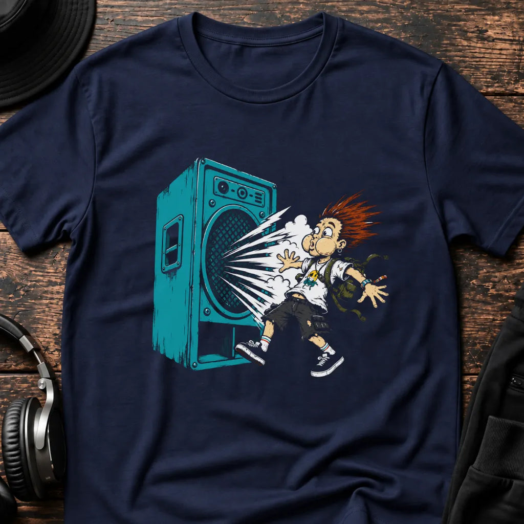 Blown Away by Bass DnB T-Shirt flat lay by QUASIKERN