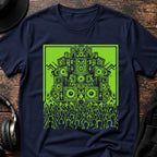 Cult of Rave DnB T-Shirt flat lay by QUASIKERN