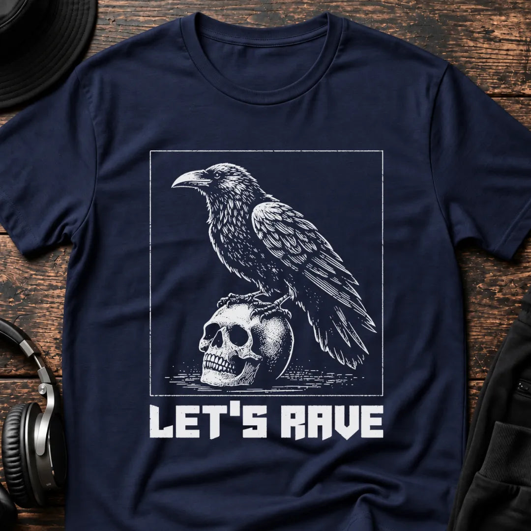 Let‘s Rave T-Shirt flat lay by QUASIKERN