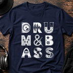 Drum & Bass Icons DnB T-Shirt flat lay by QUASIKERN