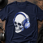 Skull Frequency DnB T-Shirt flat lay by QUASIKERN