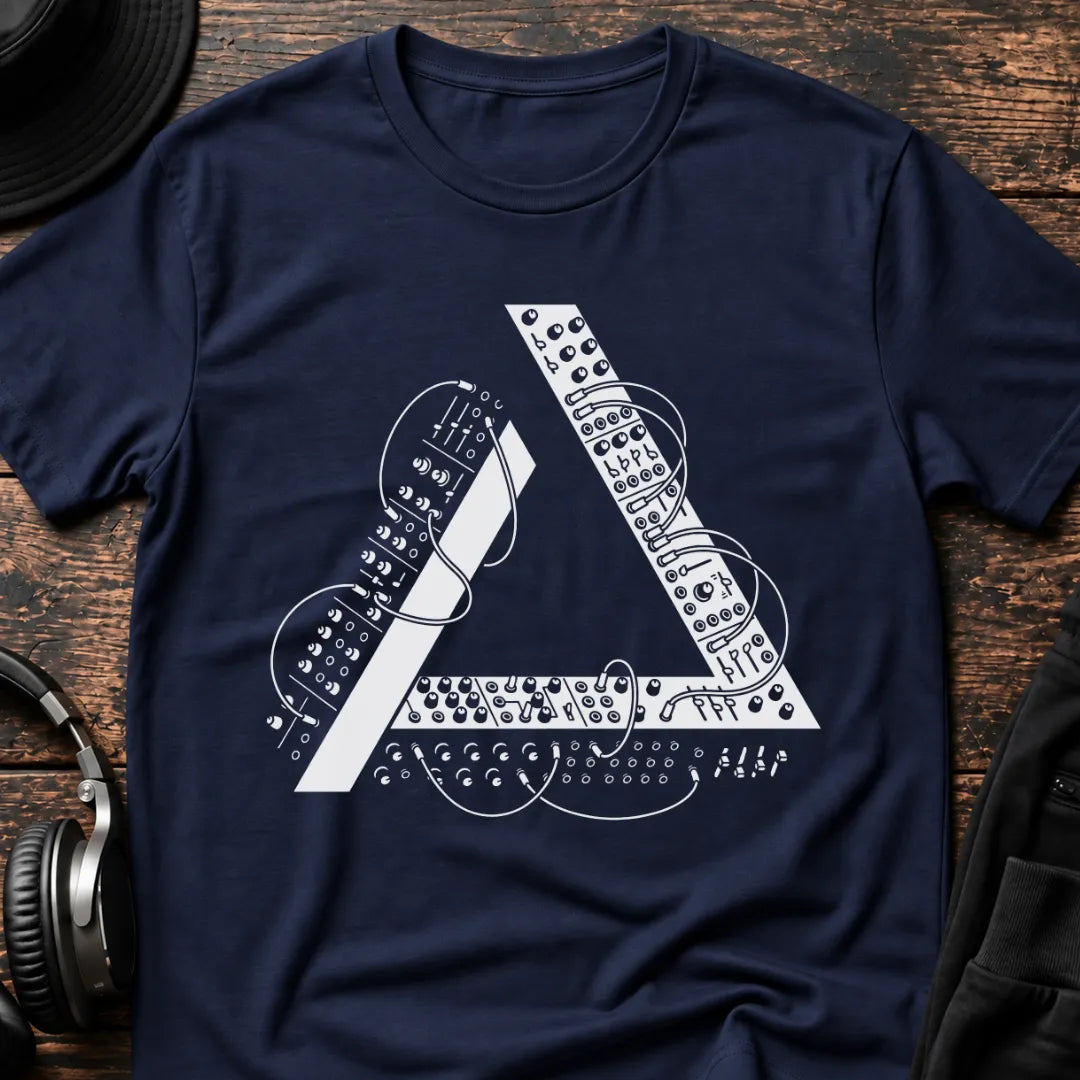 Trinity Console DJ T-Shirt flat lay by QUASIKERN