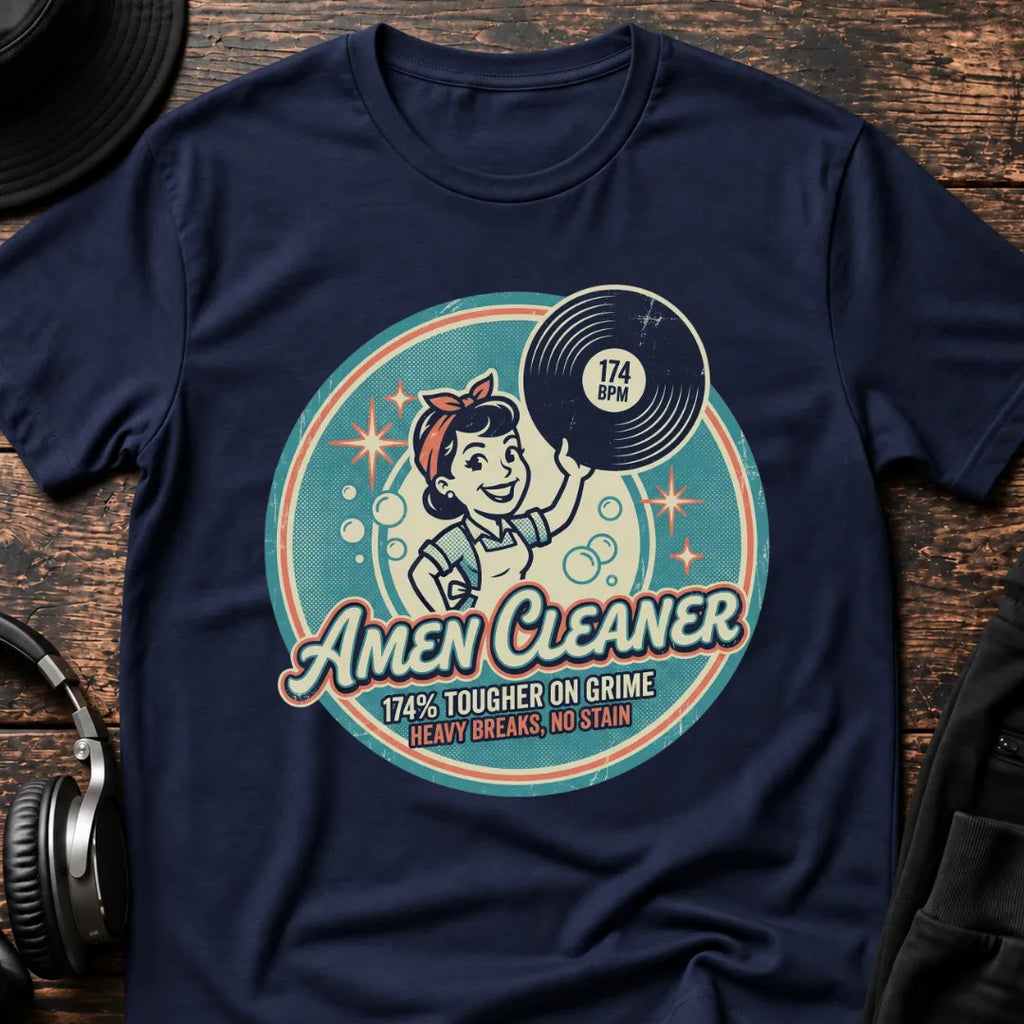 Amen Cleaner Amen Break T-Shirt flat lay by QUASIKERN