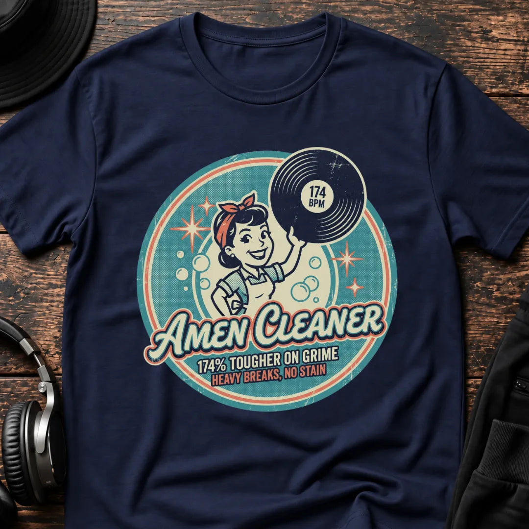 Amen Cleaner Amen Break T-Shirt flat lay by QUASIKERN
