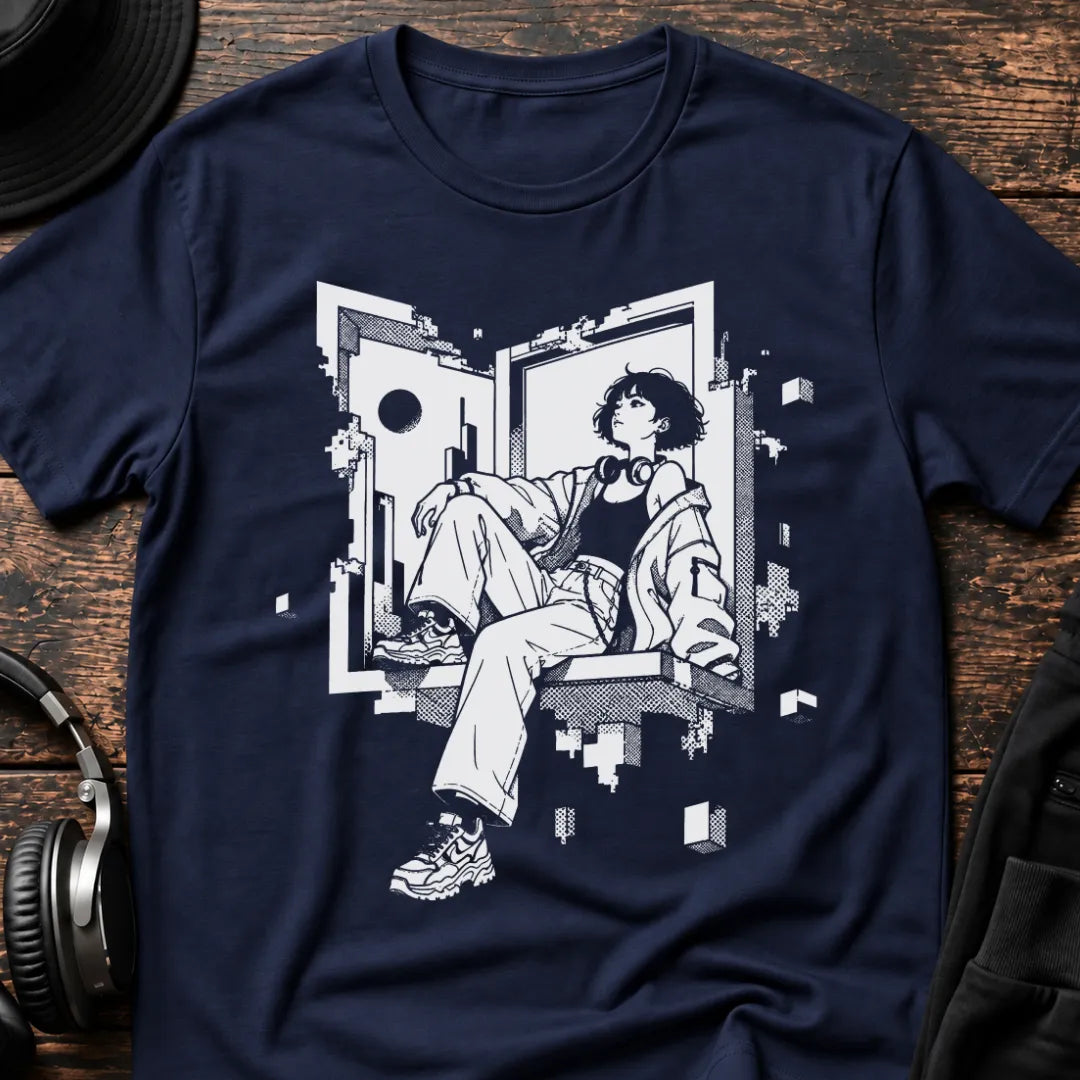 Lost in Space Rave T-Shirt flat lay by QUASIKERN