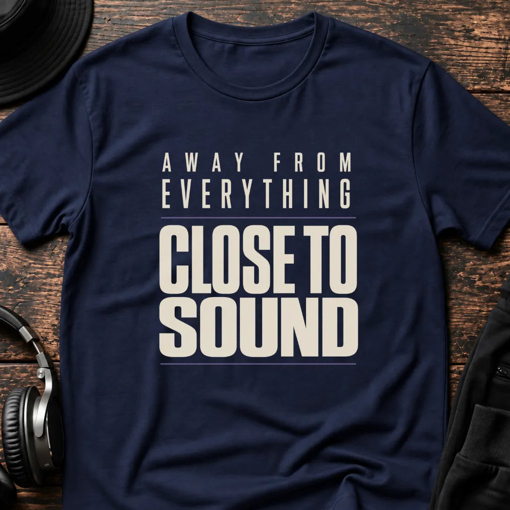 Close To Sound Rave T-Shirt flat lay by QUASIKERN