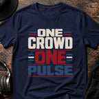 One Crowd One Pulse Rave T-Shirt flat lay by QUASIKERN