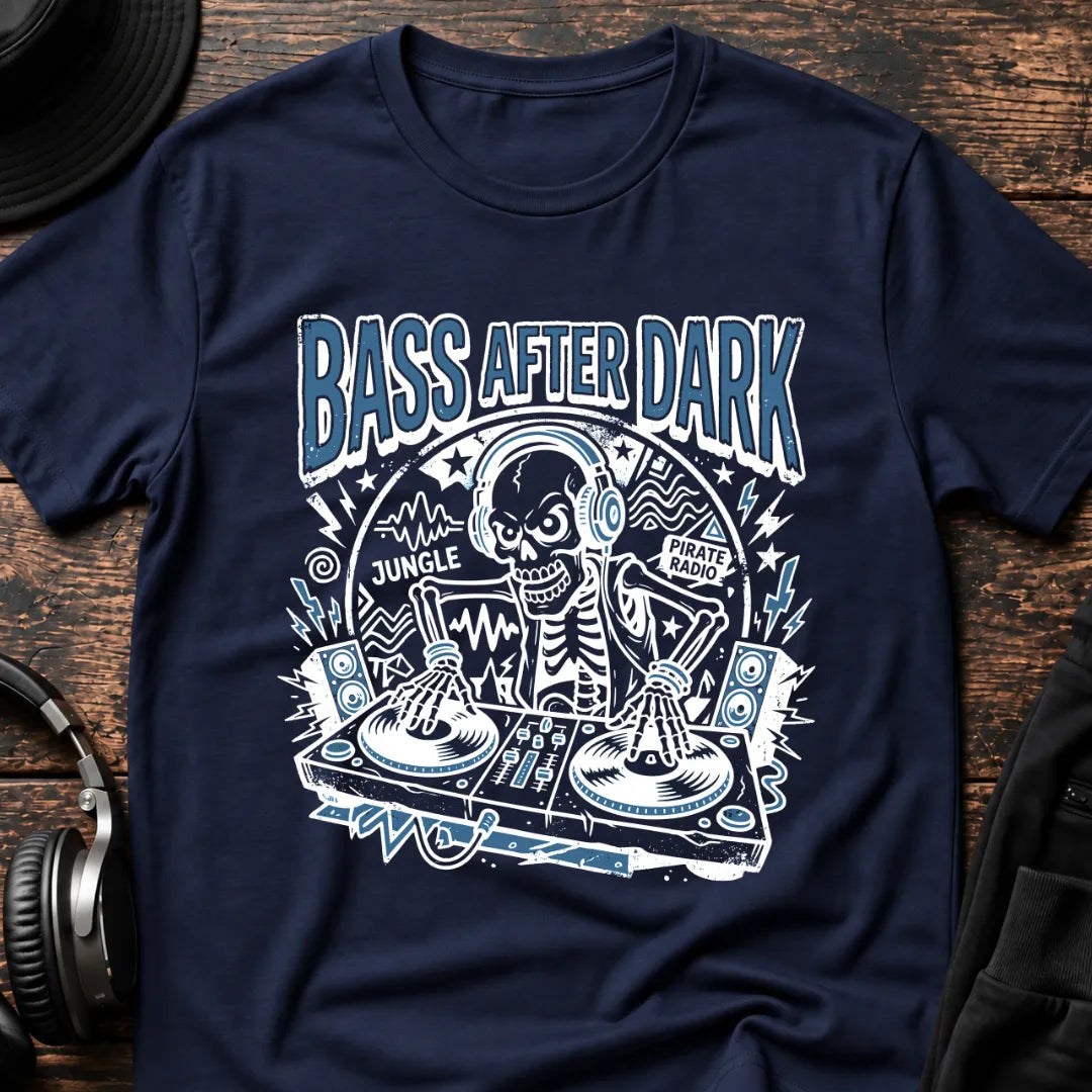 Bass After Dark Jungle T-Shirt flat lay by QUASIKERN