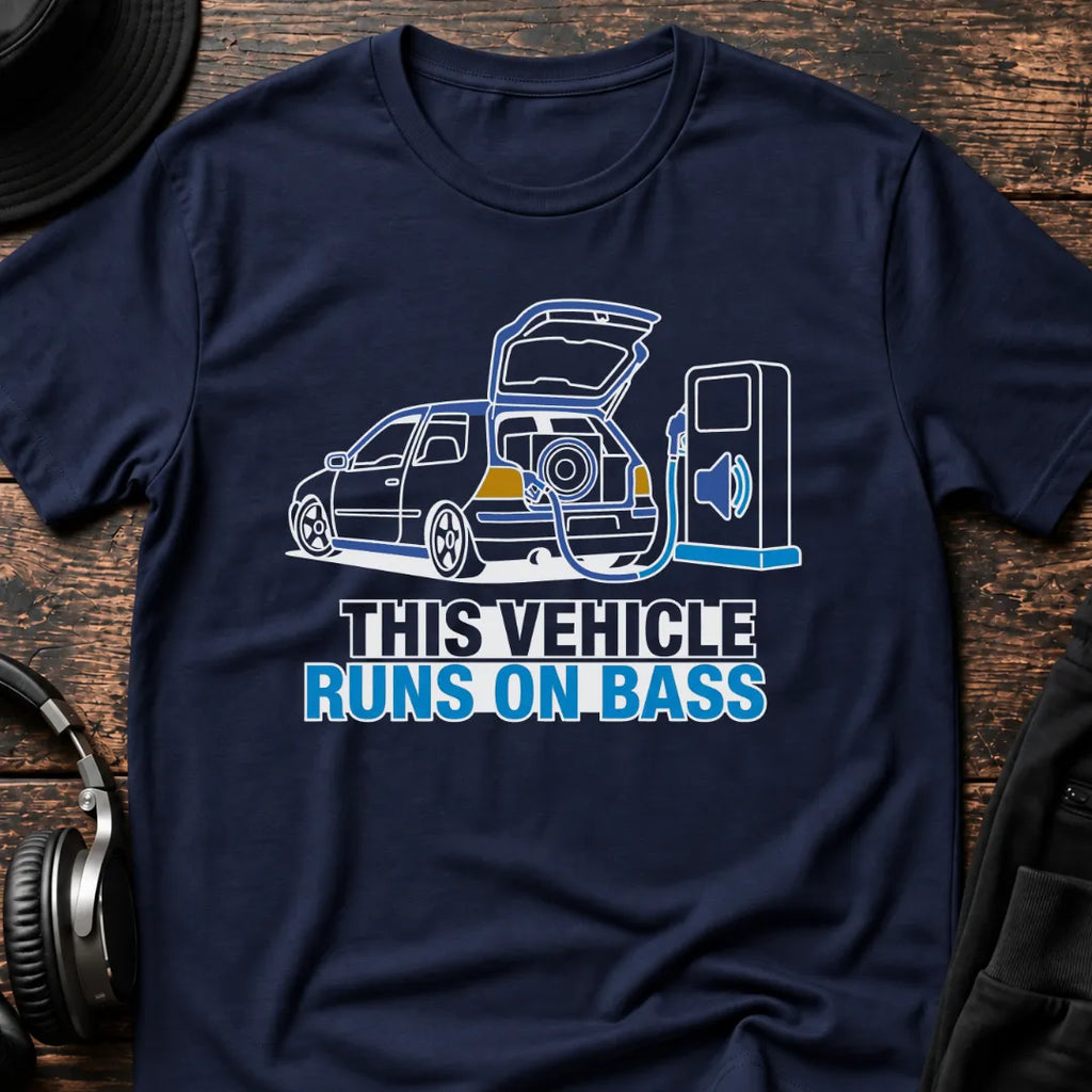 Runs on Bass DnB T-Shirt flat lay by QUASIKERN