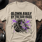 Blown Away by Sub-Bass DnB T-Shirt flat lay by QUASIKERN