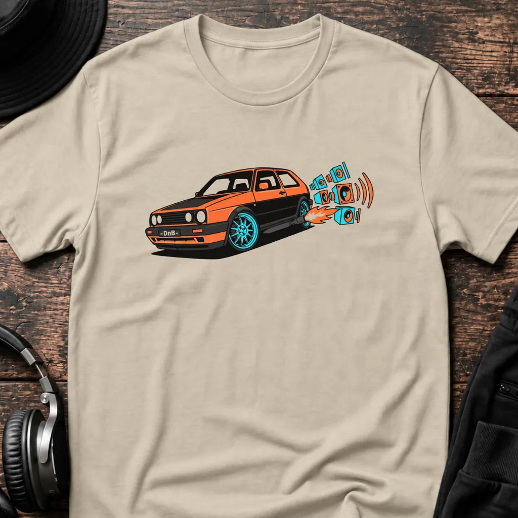 Boosted by DnB T-Shirt flat lay by QUASIKERN
