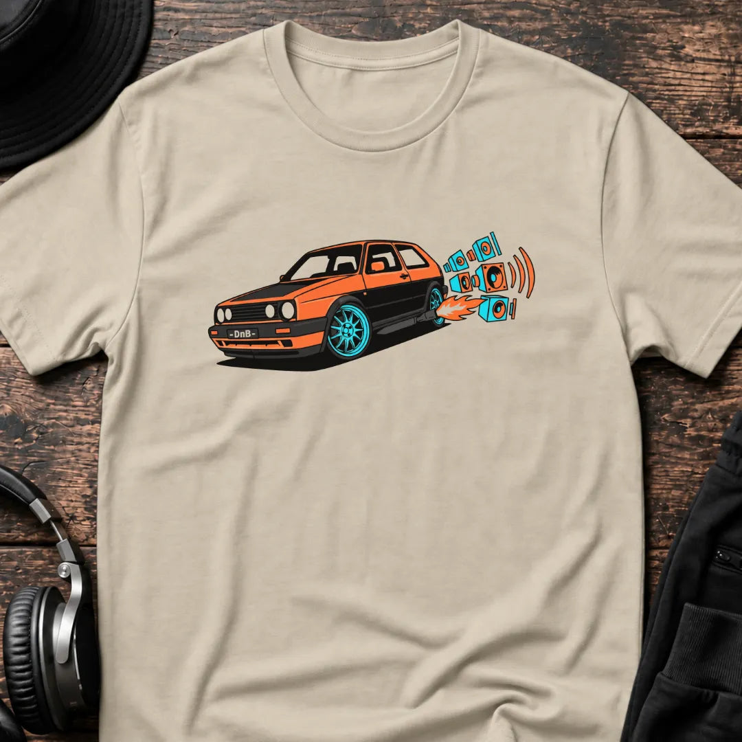 Boosted by DnB T-Shirt flat lay by QUASIKERN