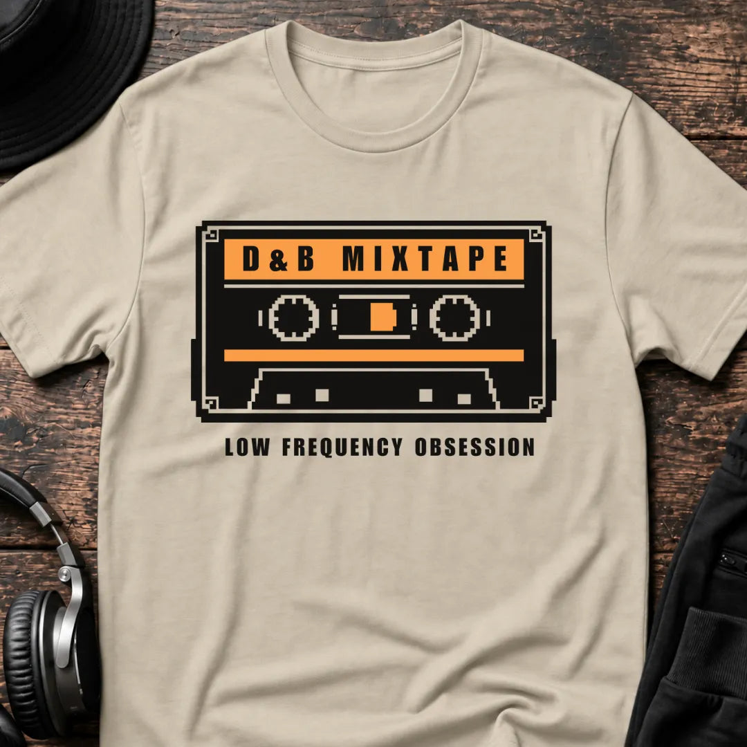 Low Frequency Mixtape DnB T-Shirt flat lay by QUASIKERN