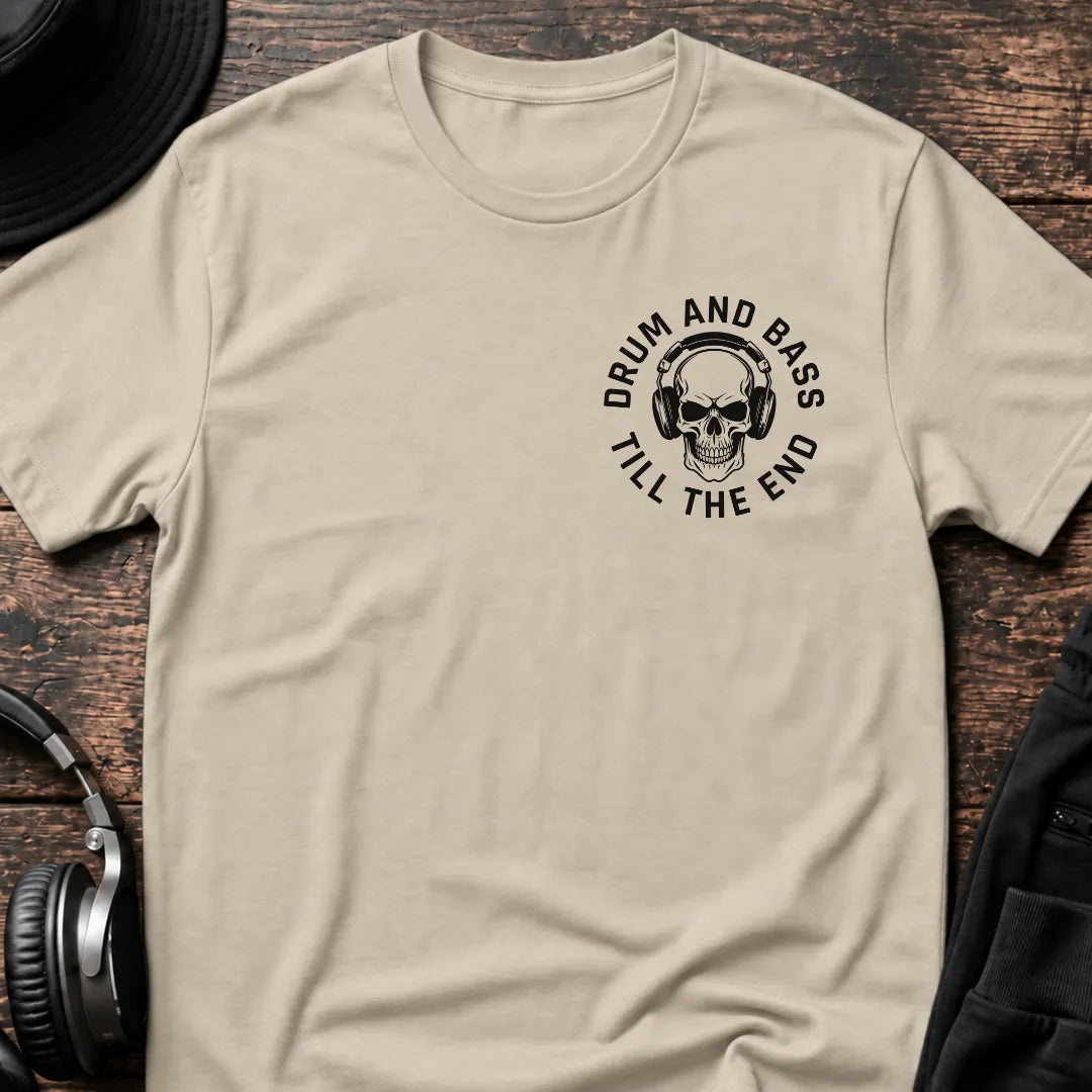 Till the End DnB T-Shirt flat lay by QUASIKERN