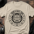 Drum & Bass Tribe DnB T-Shirt flat lay by QUASIKERN