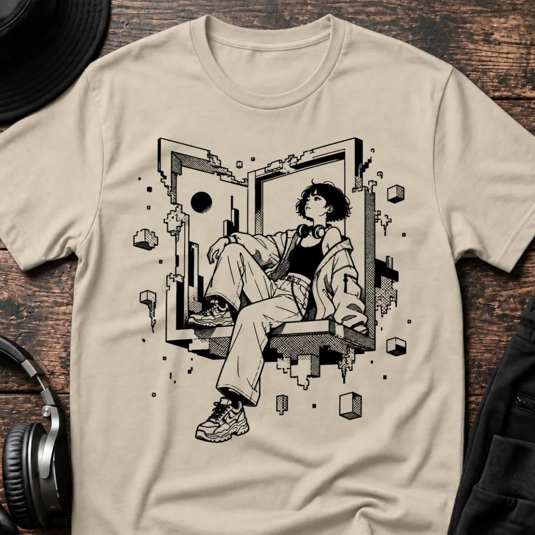 Lost in Space Rave T-Shirt flat lay by QUASIKERN
