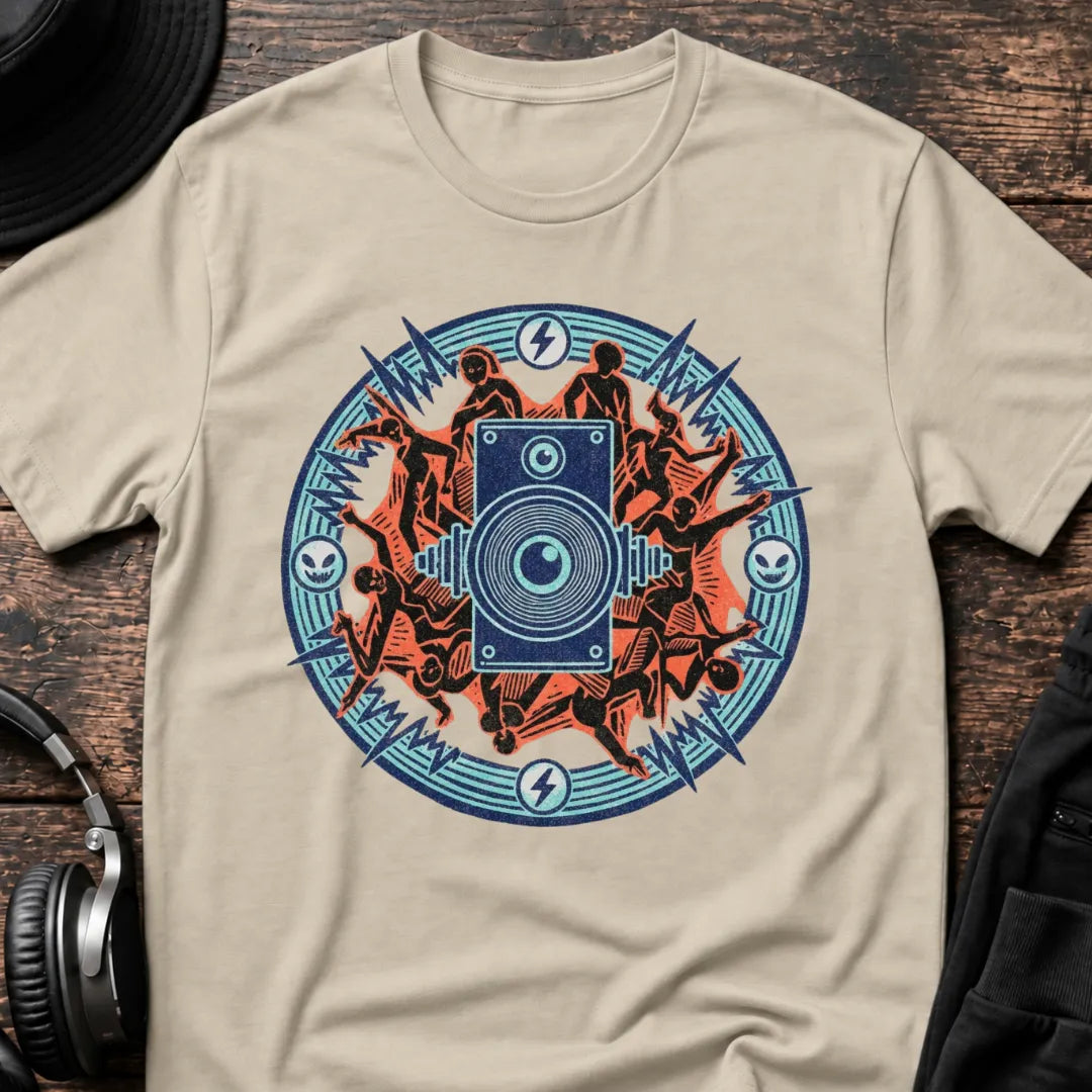 Mandala Rave T-Shirt flat lay by QUASIKERN