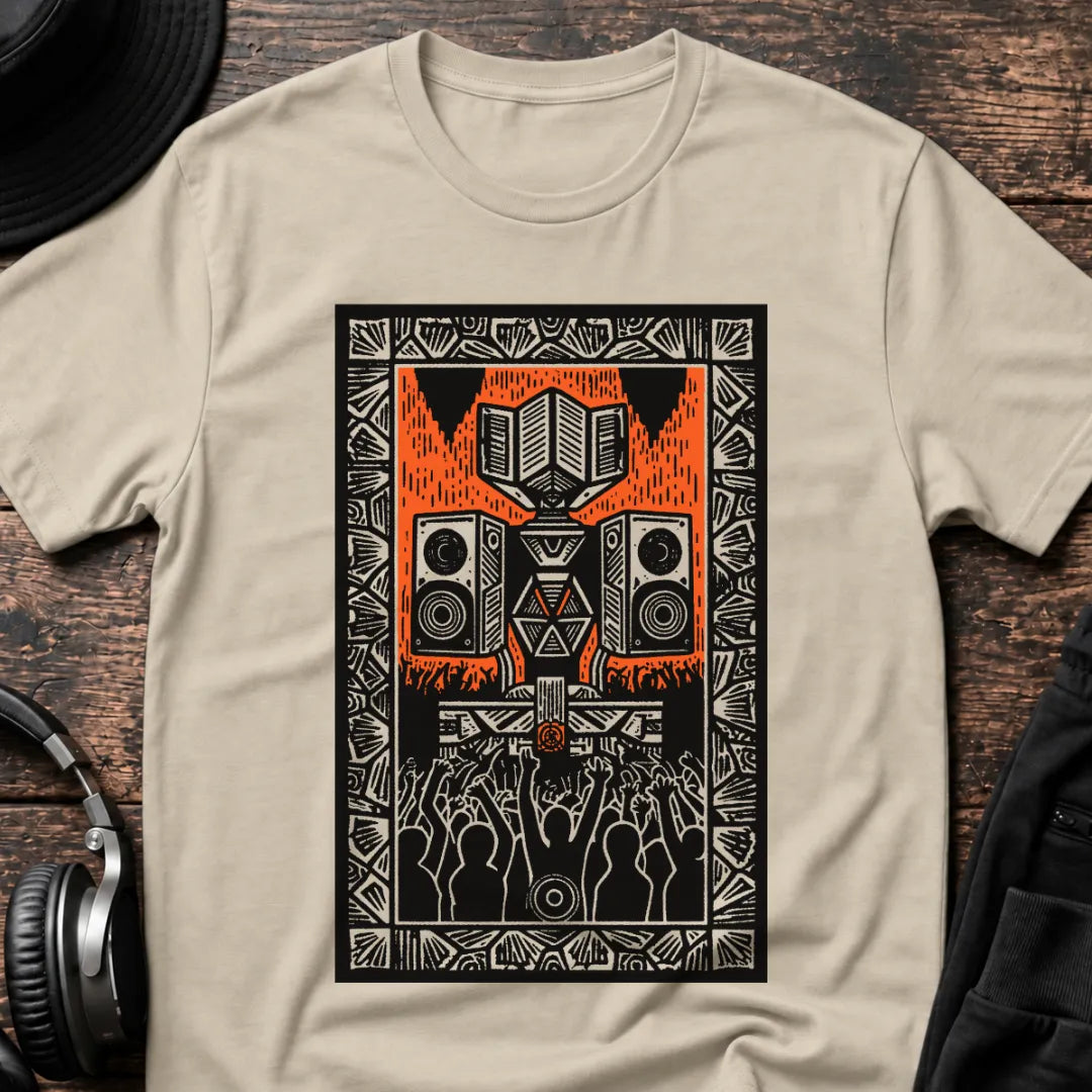 Sound System Ritual DnB T-Shirt flat lay by QUASIKERN