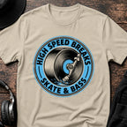 Skate & Bass DnB T-Shirt flat lay by QUASIKERN