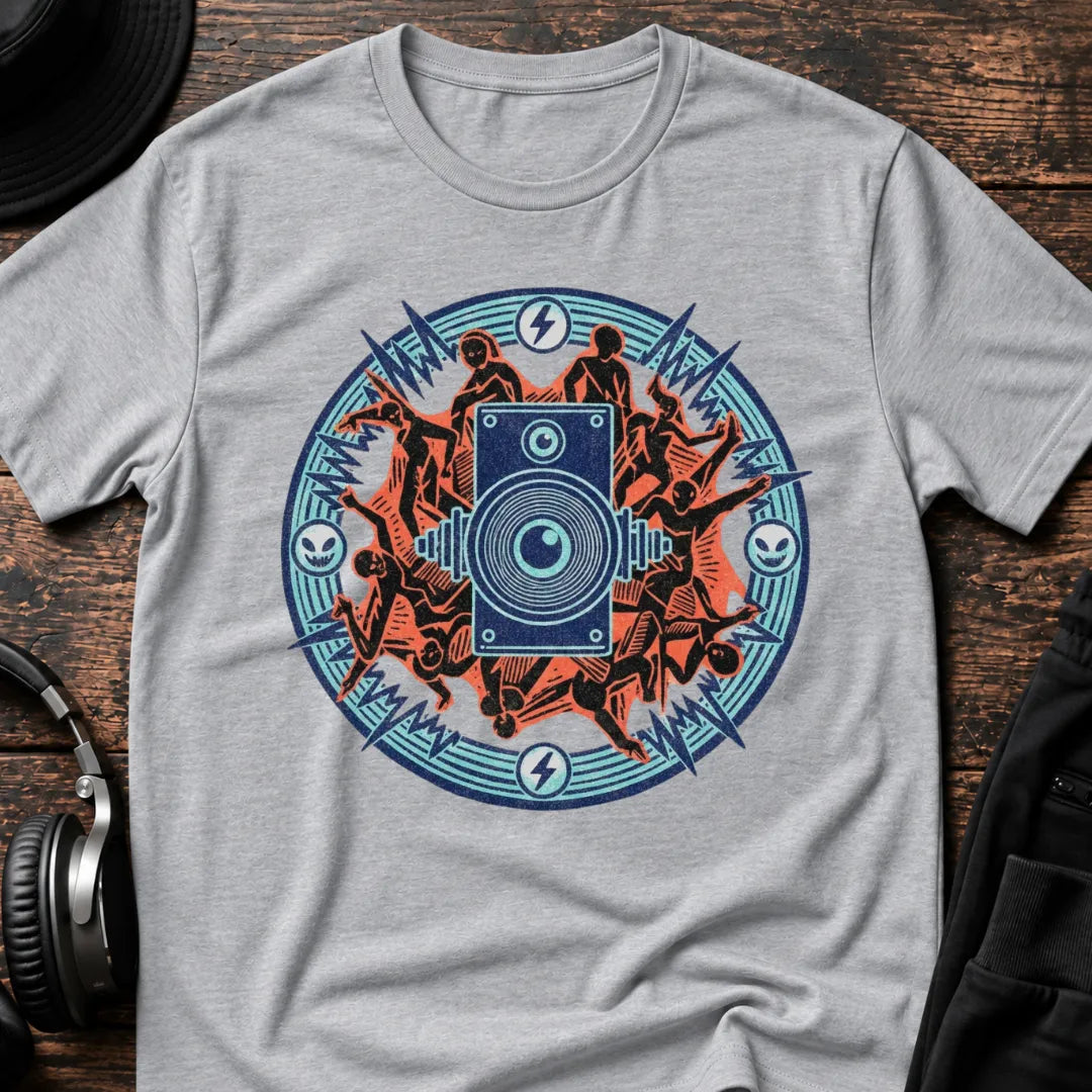 Mandala Rave T-Shirt flat lay by QUASIKERN
