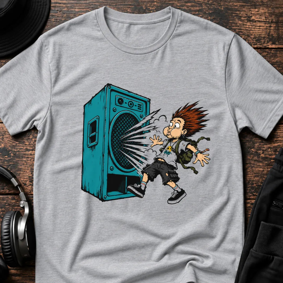 Blown Away by Bass DnB T-Shirt flat lay by QUASIKERN
