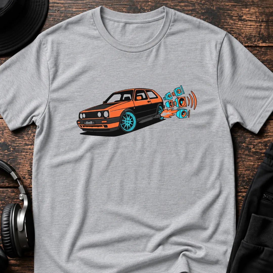 Boosted by DnB T-Shirt flat lay by QUASIKERN