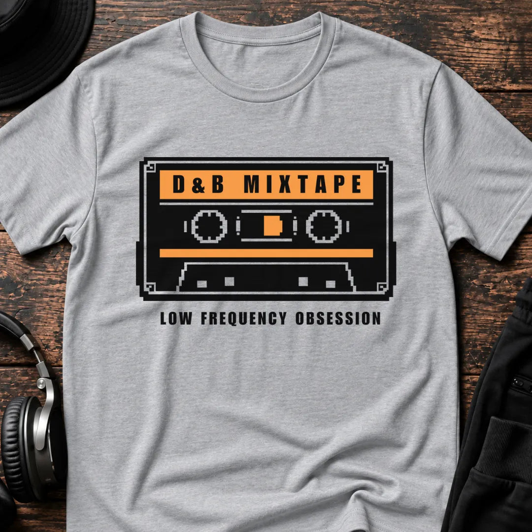 Low Frequency Mixtape DnB T-Shirt flat lay by QUASIKERN