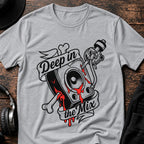 Deep in the Mix DnB T-Shirt flat lay by QUASIKERN