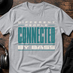 People Connected by Bass DnB T-Shirt flat lay by QUASIKERN
