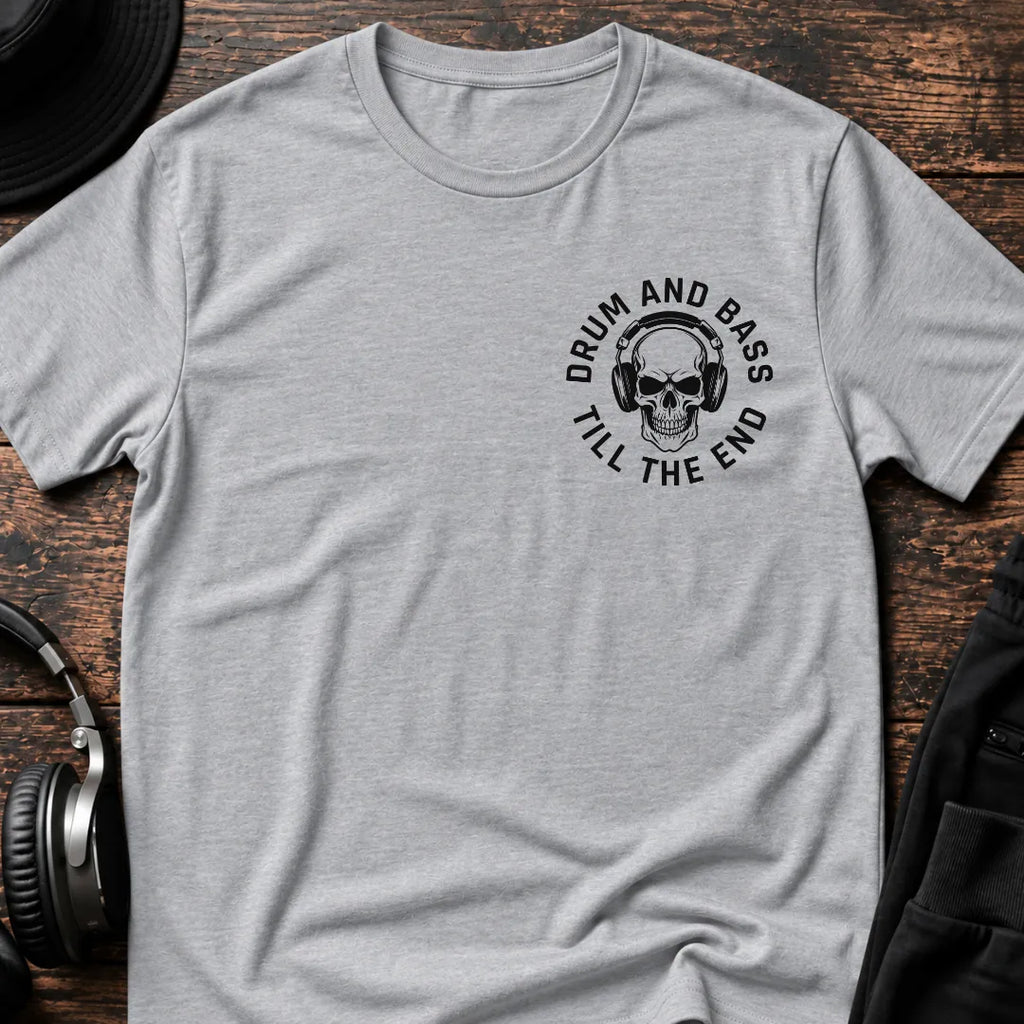 Till the End DnB T-Shirt flat lay by QUASIKERN