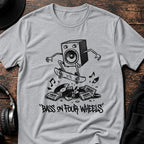 Bass on Four Wheels Rave T-Shirt flat lay by QUASIKERN
