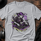 Glitch Selecta DJ T-Shirt flat lay by QUASIKERN